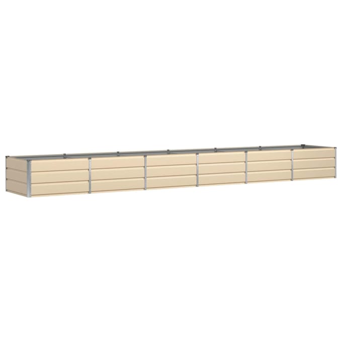 vidaXL - Plantenbak - Ivoor - 480 - x - 80 - x - 45 - cm - Staal