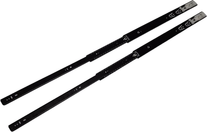 Ladegeleiders - Softclose - 60cm - Zwart - Set van 2 - Laderails - Volledig uittrekbaar - Hoexs