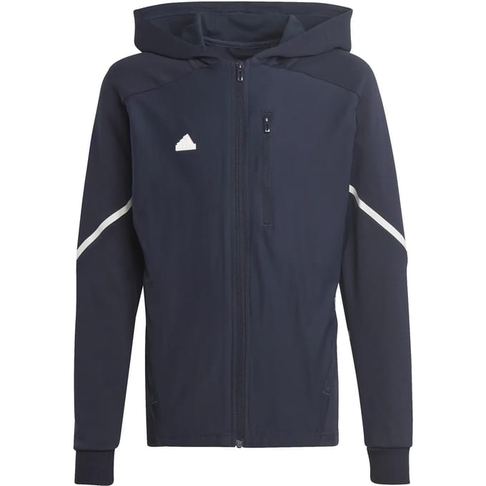 Sweatshirt capuchon met volledige rits voor kinderen adidas Designed for Gameday