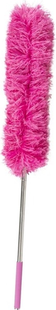 Telescoop plumeau - extra lang 80 tot 280 cm - XXL - roze - stofvanger - duster - uitschuifbaar