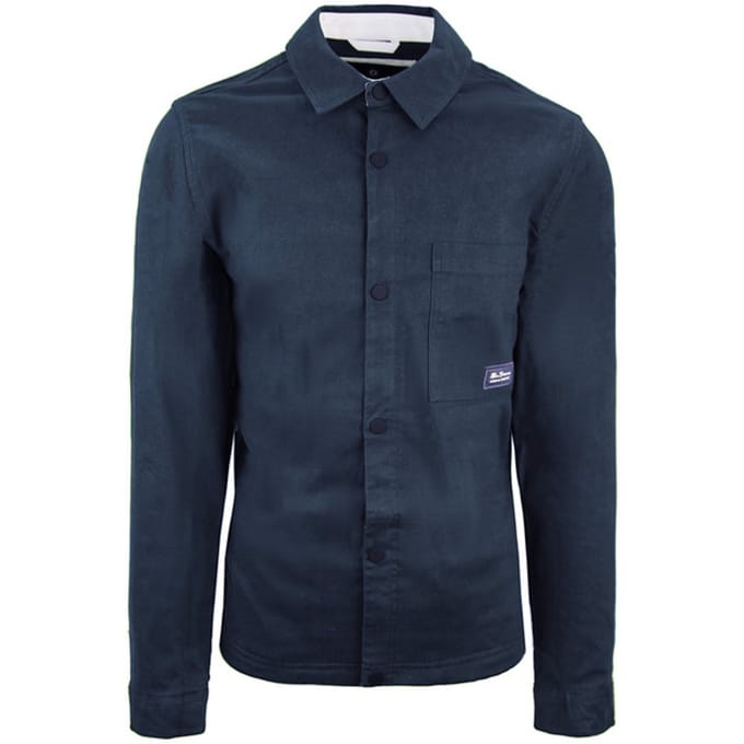 Ben Sherman Trucker Heren Navy Overhemd Jas