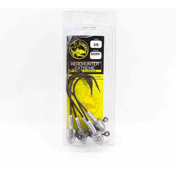 Tackle Tactics TT Head Hunter Extreme Jig Head 3/8 oz 6/0 XH 5/pack (1326) black