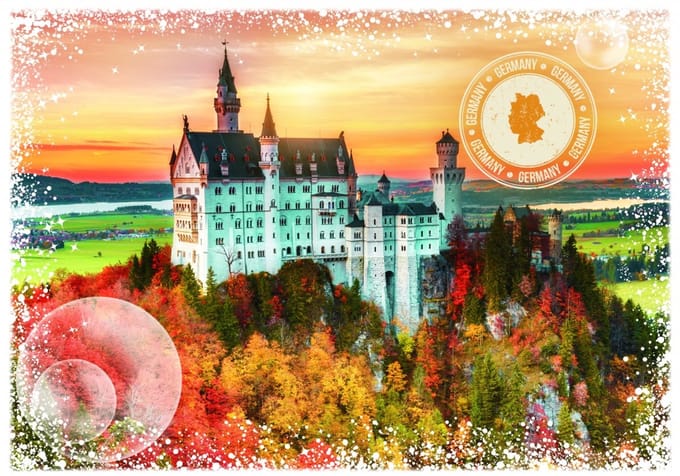 Legpuzzel - 1000 stukjes - Wereldreis, Duitsland - Grafika puzzel