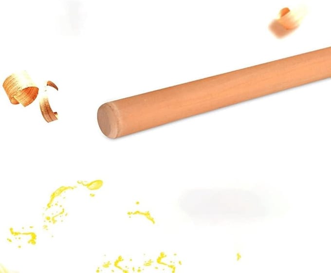Houten Deegroller - Bakgereedschap - Deeg Vormen - Extra Dik - 70 cm