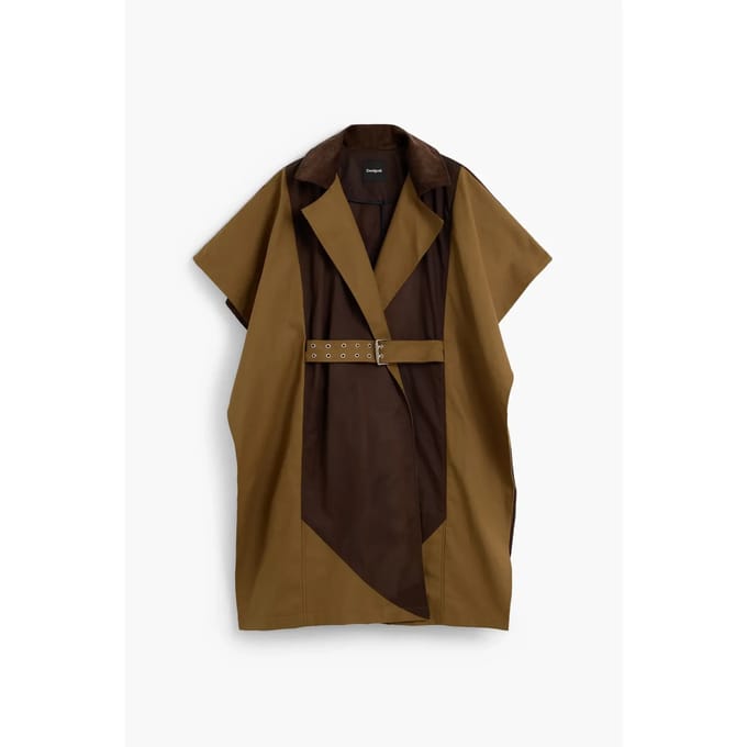 Middeleeuwse Dames Poncho met Ceintuur Desigual