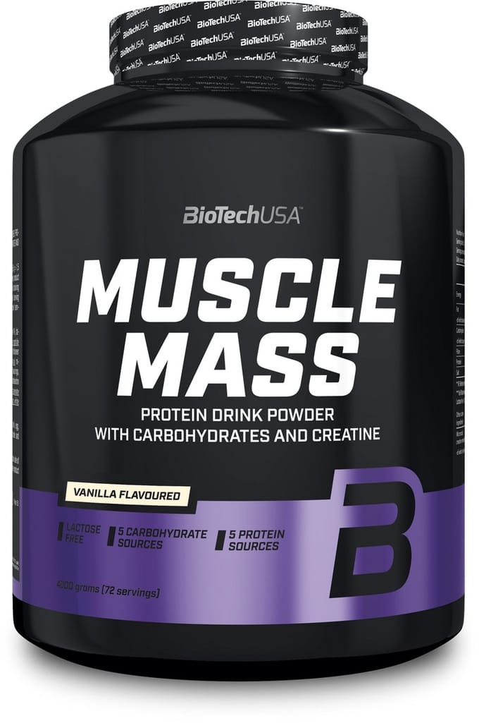 Mass Gainer - Muscle Mass 4000g BiotechUSA - - Vanille