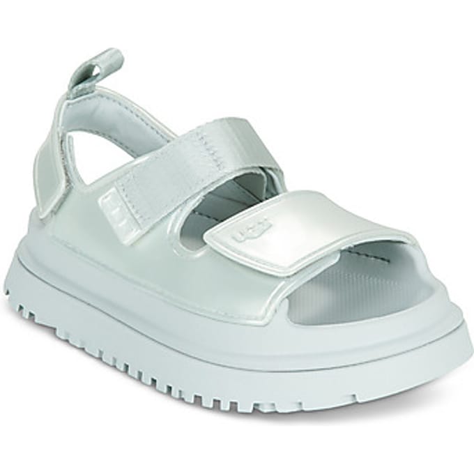UGG® GoldenGlow Glossy Sparkles-sandaal in Silver, Maat 33.5