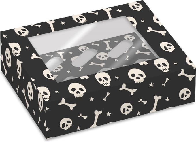 Simply Making Cupcake Doos 6 Halloween Skelet pk/2
