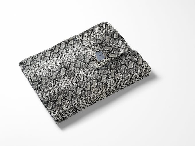 Linnick Flanel Fleece Deken Snake - naturel - 140x200cm - Plaid