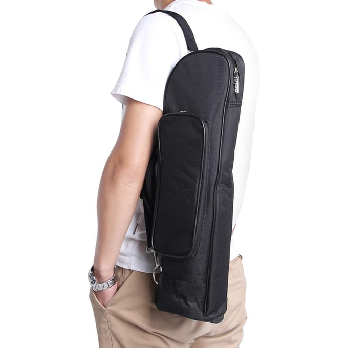 Trompet Gig Bag Zachte Draagtas met Enkele Schouderband zwart