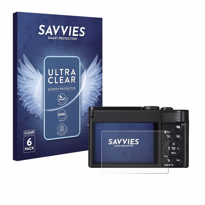 Savvies - Screenprotector voor Panasonic Lumix DC-TZ99 - Folie Beschermfolie transparant 6 Stuks