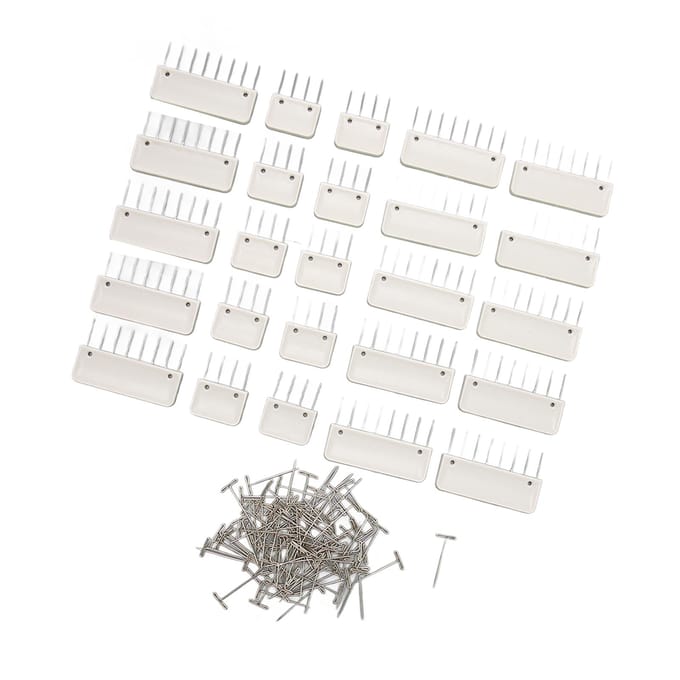 Ensemble de peignes de blocage de tricot pour gagner du temps et bloquer les projets de couture au crochet white