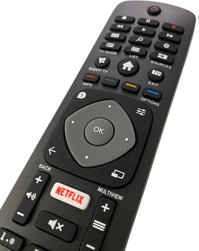 Vervangende Afstandsbediening - Voorgeprogrammeerd - Remote Control - Geschikt voor Netflix, Philips TV (Ambilight)