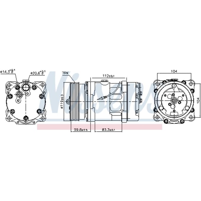 Compressor airconditioning NISSENS 89160