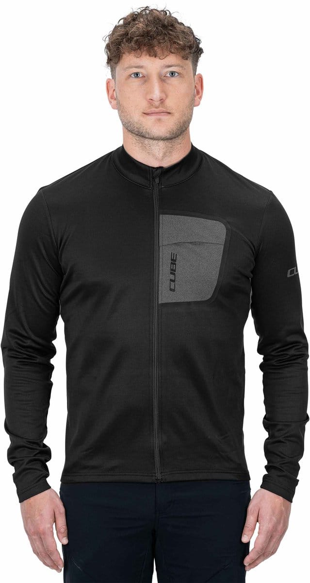 CUBE Fietsshirt ATX JERSEY FULL ZIP L/S BLACK S
