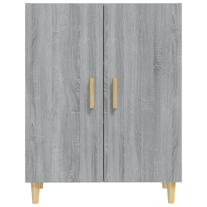 vidaXL - Dressoir - 70x34x90 - cm - bewerkt - hout - grijs - sonoma - eikenkleurig