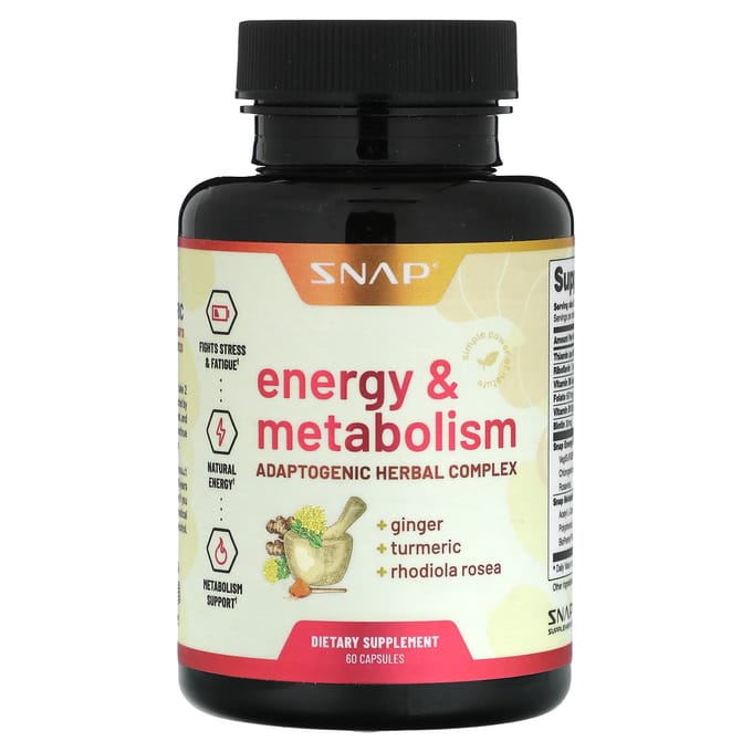 Snap Supplements, Énergie & Métabolisme, 60 Gélules