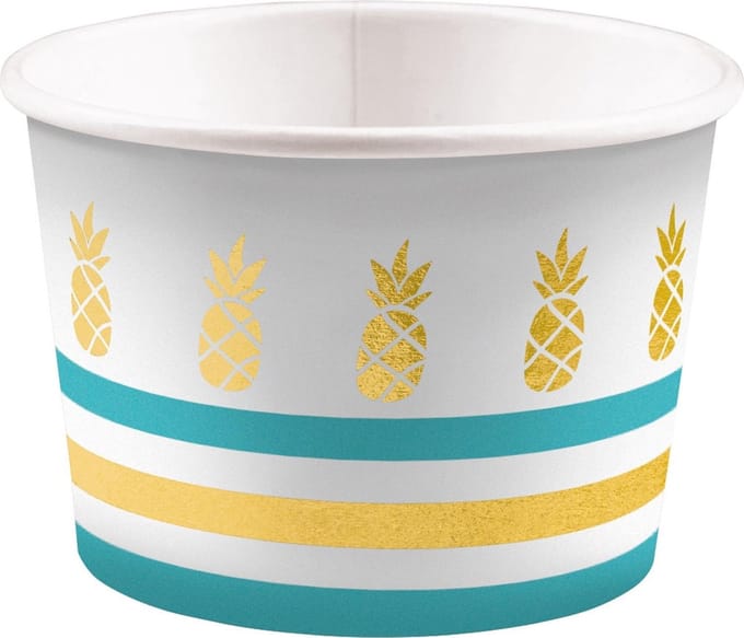 Amscan Ijsbekers Ananas 8 Stuks 270 Ml