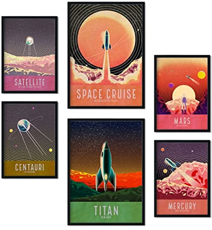 Set van 6 Esthetische Posters voor Interieurdecoratie - A3 en A4
