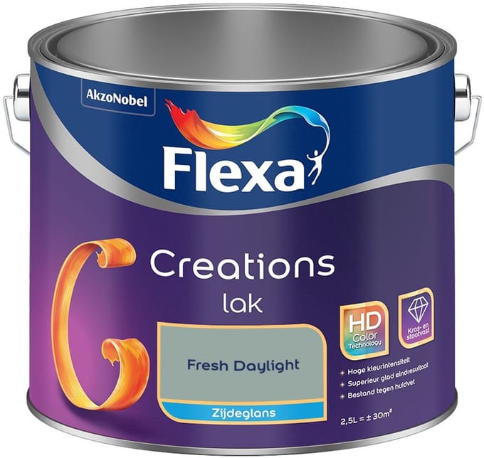 Flexa - Creations Lak Zijdeglans - Fresh Daylight - Mengverf - 2,5 L