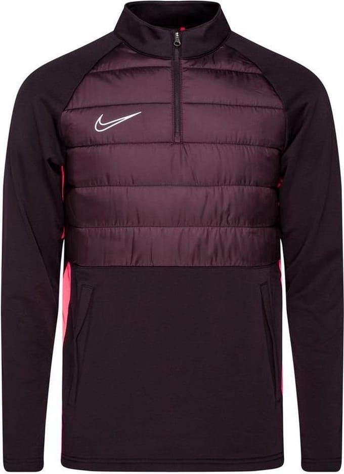 Nike Dry Academy Drill Top - Burgundy Ash/Racer Roze/Reflective Zilver - Boys Medium 137-147cm