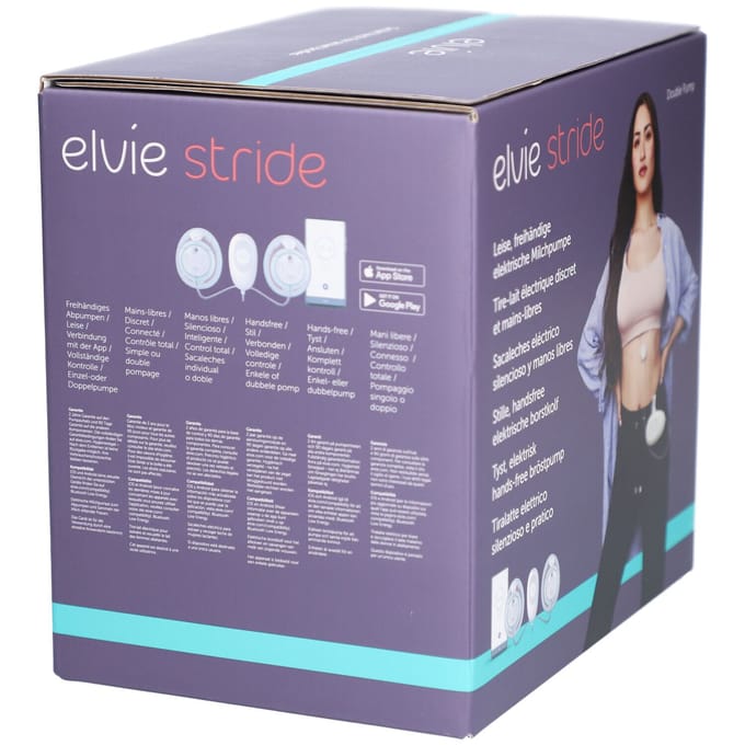 Elvie Stride Double - Handsfree Elektrische Borstkolf - Ziekenhuiskwaliteit - Dubbele Borstkolf - 150 ml Capaciteit per Cup - App-gestuurd - Complete Set