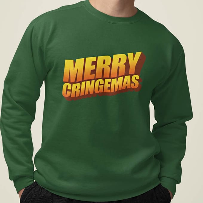 Foute Kerst Trui Groen Merry Cringemas S