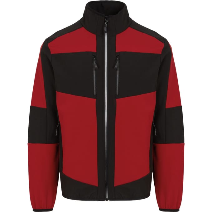 Regatta E-Volve 2-laags Soft Shell-jack voor volwassenen (Klassiek rood/zwart)