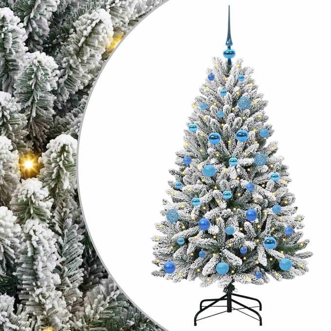 vidaXL - Kunstkerstboom - 150 - cm - 150 - LED's - Warmwit - PVC - en - Staal