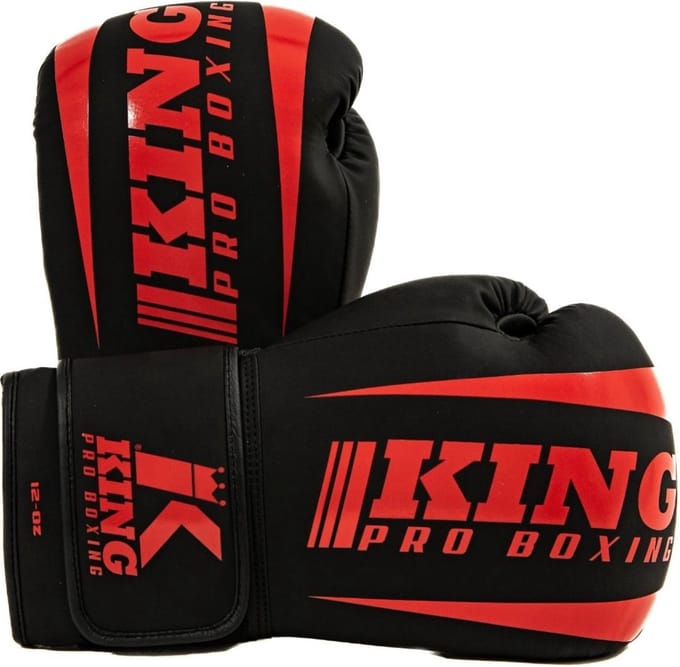 King Pro Boxing KPB/REVO 8 Bokshandschoenen Zwart Rood - 12 OZ