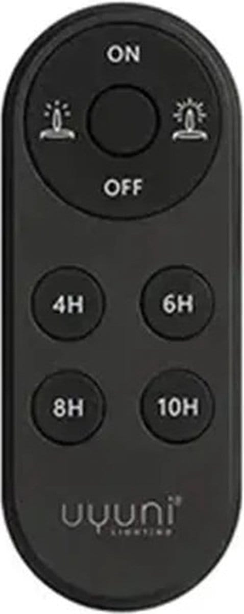 Uyuni - remote controller voor Uyuni LED kaarsen - zwart - ovaal - 10x4x1,3 cm