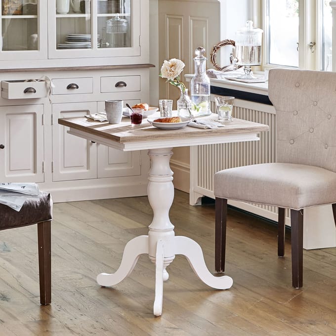 LOBERON Tafel Kingston wit/bruin