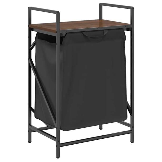 vidaXL - Wasmand - 1 - vak - met - plank - bruin - eikenkleurig