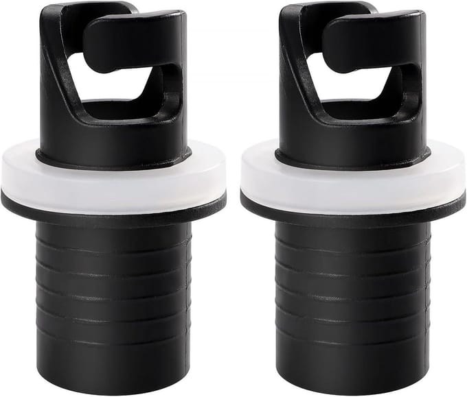 Opblaasbare Boot Adapter - Kajak Adapter Ventiel - Boot Opblazen - Stevige Kunststof Structuur - 2 Stuks - Zwart