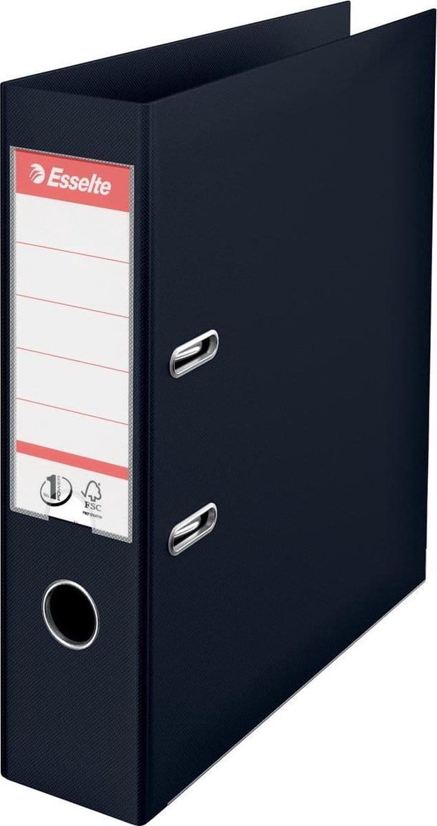 Esselte Ordner Power N° 1 Vivida ft A4, rug van 7,5 cm, zwart (10 stuks)