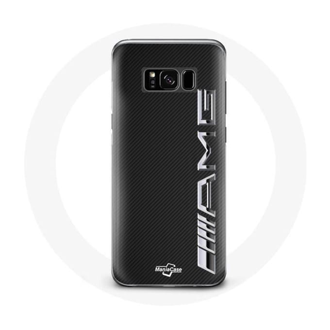Case voor Samsung Galaxy S8 plus Amg Logo Carbon Textuur zwart