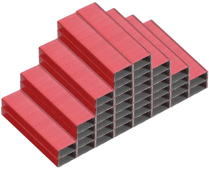 Nietjes Kantoor - Standaard Nietjes - Documenten Binden - 20 Vel Capaciteit - 26/6 Lengte - Rood