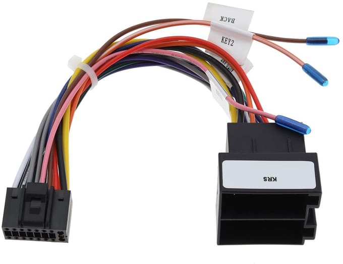 Dailygoody - 16 Pin ISO Auto Stereo Adapter - Vervangingsadapter - Compact formaat - Compatibel met Android - Geschikt voor VW auto harnassen - H