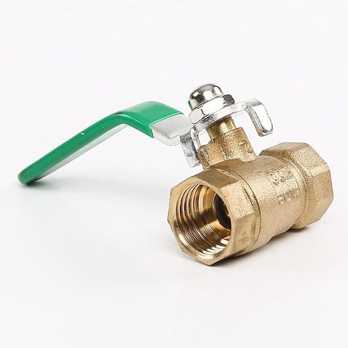 Kogelkraan Messing - Leidingkraan - Water Gas Olie - Robuuste Hendel - 1/2 Inch - Messing