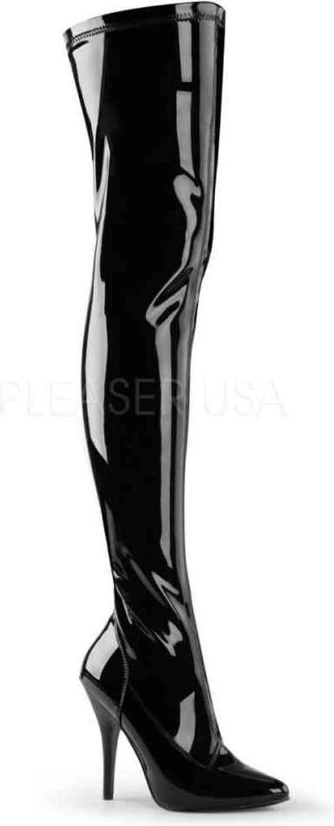 EU 45 = US 14 | SEDUCE-3000 | 5 Plain Stretch Thigh Boot