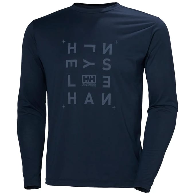 Helly Hansen Skog Graphic Tee T-shirt Met Lange Mouwen Blauw S Man