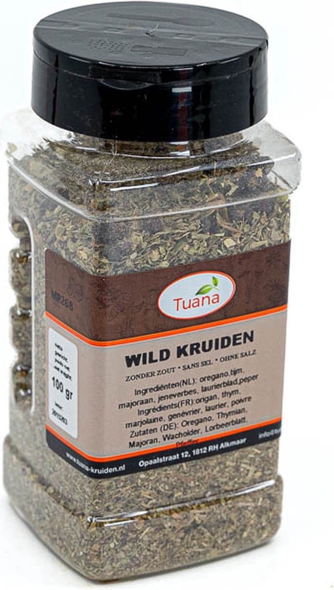 Tuana Kruiden - Wild Kruidenmix - Strooibus 60 Gram - Tuanashop - MP-W-0001