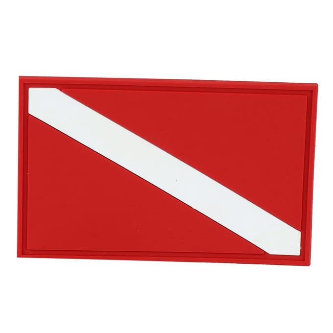 Patch Drapeau Plongée PVC Extérieur Plongée Diver Down Badge Sac à Dos Accessoire de Remplacement white