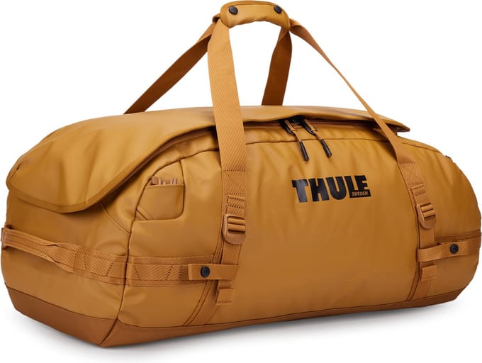 THULE Reistas Rugzak Chasm Recycled Duffel 70L Golden Mosterdgeel