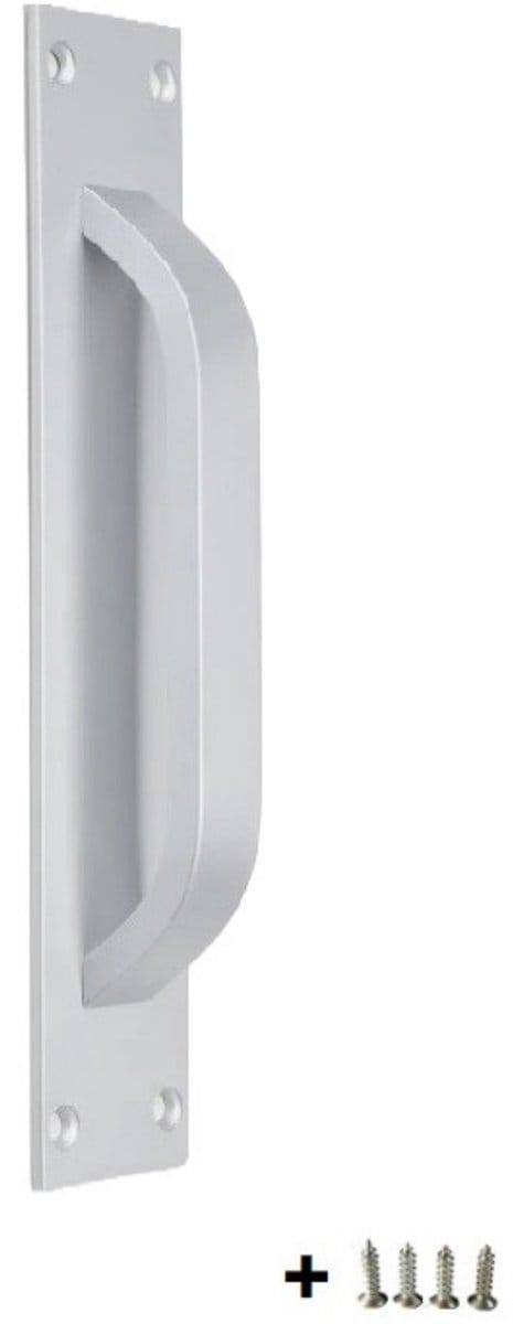 Schuifdeurgreep Zilver 20 cm – Inclusief Schroeven – Staal Handgreep