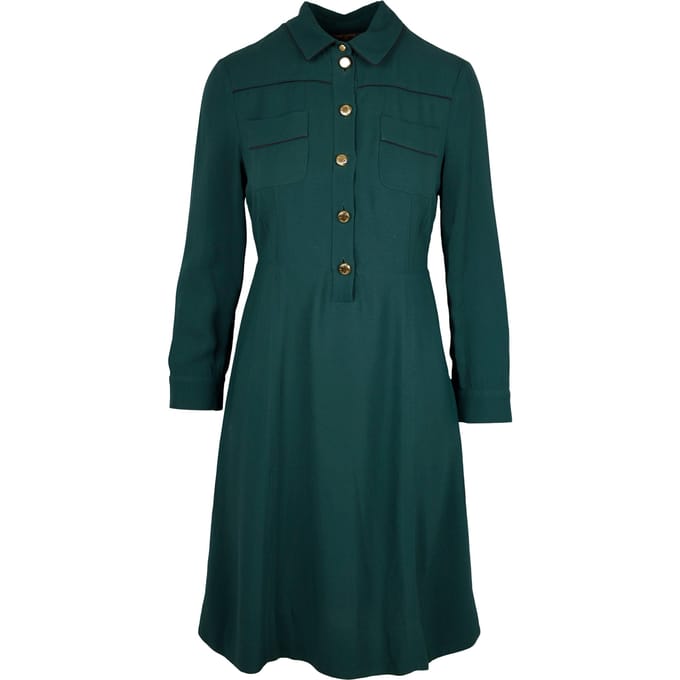 Louis Vuitton groene overhemdjurk - jaren '10