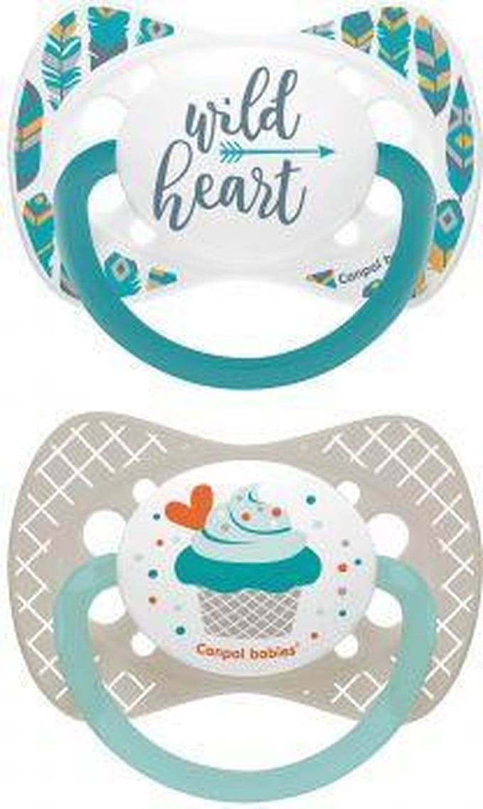 Canpol Wild heart fopspenen 2 st. set 18+ maanden
