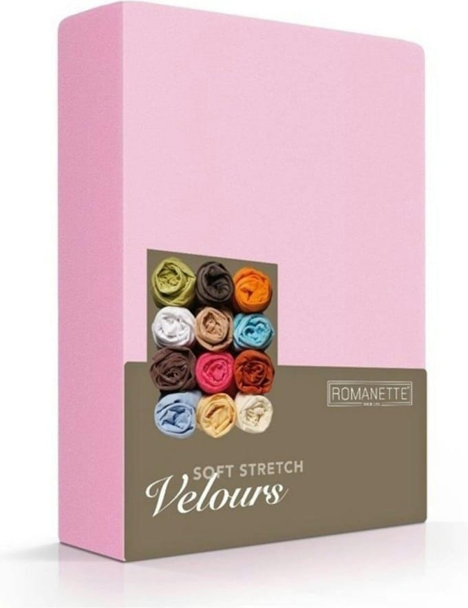 Luxe Hoeslaken Velours - Roze