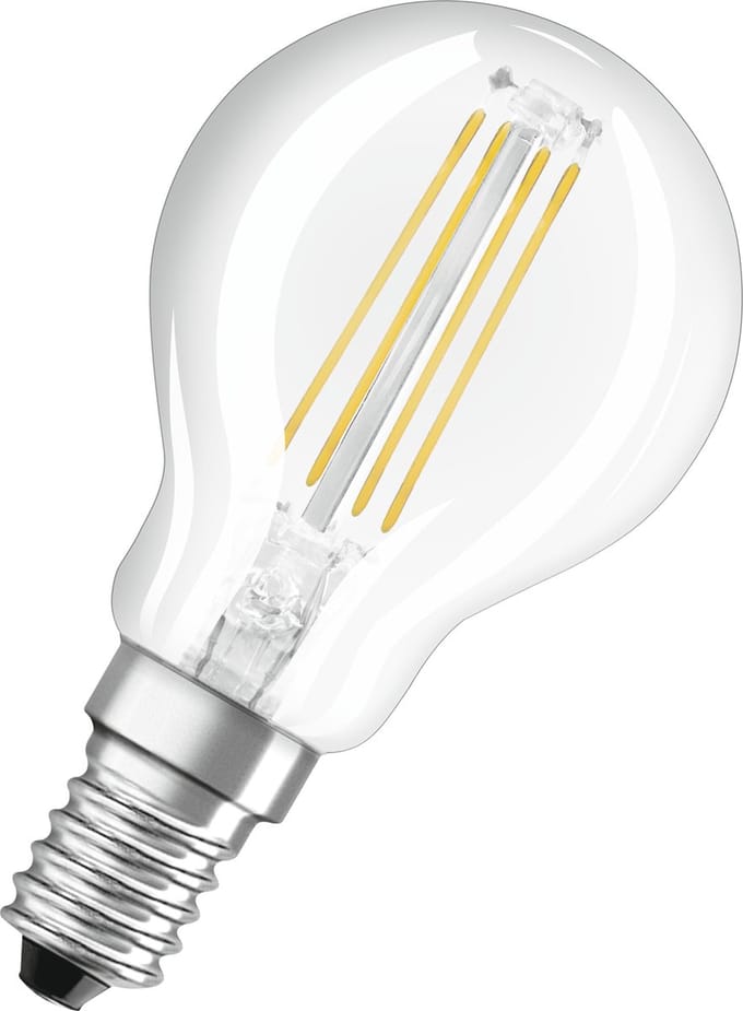 Osram Ledfilamentlamp Peertje Superstar - D4,5cm - Dimbaar - Warm Wit - E14 - 3,4w