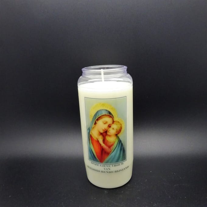 Noveenkaars Heilige Vrouw 017 - 6 dagen brander (5 stuks)